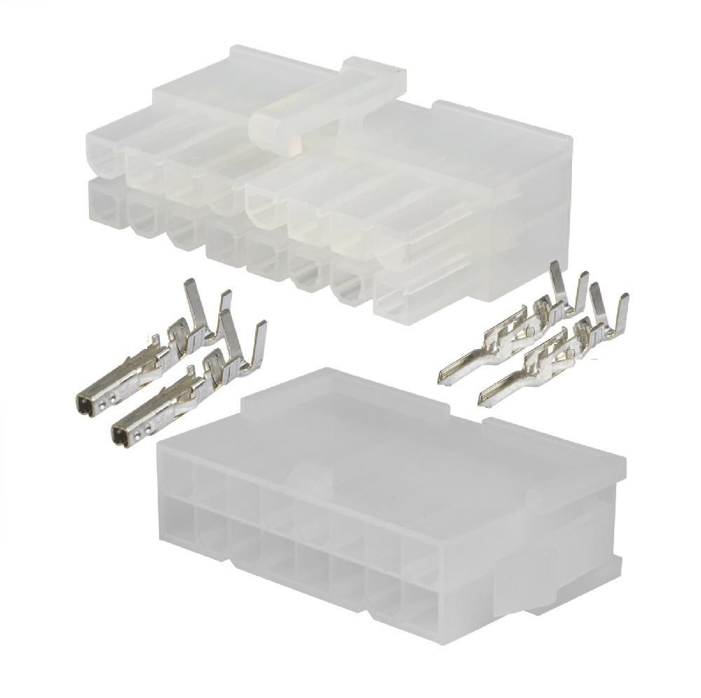 Molex 16 pin 4.2mm Pitch Electrical Wire Connector – Male Female Cable Terminal Plug with Crimp Pins